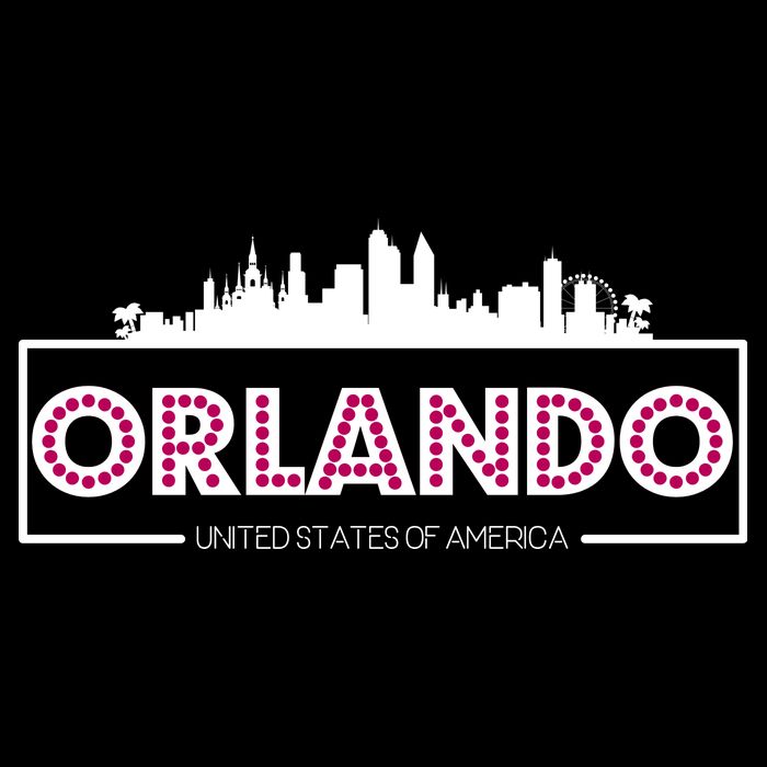 Retro Orlando City Skyline Cooling Performance Crew T-Shirt
