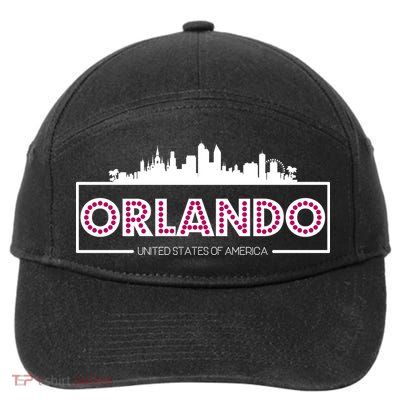 Retro Orlando City Skyline 7-Panel Snapback Hat