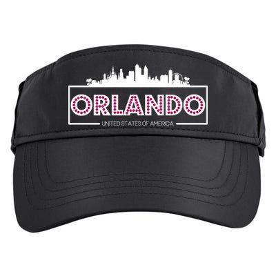 Retro Orlando City Skyline Adult Drive Performance Visor