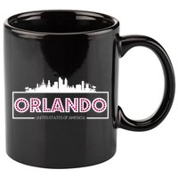 Retro Orlando City Skyline 11oz C Handle Ceramic Mug