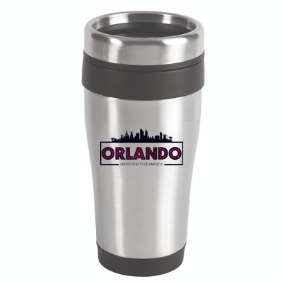 Retro Orlando City Skyline 16oz Travel Tumbler