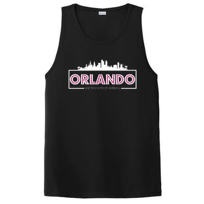 Retro Orlando City Skyline PosiCharge Competitor Tank