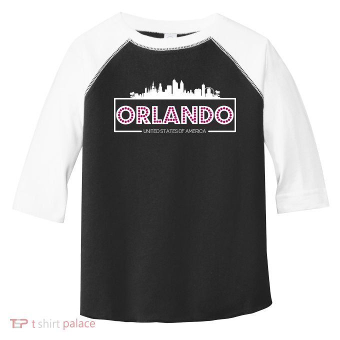 Retro Orlando City Skyline Toddler Fine Jersey T-Shirt