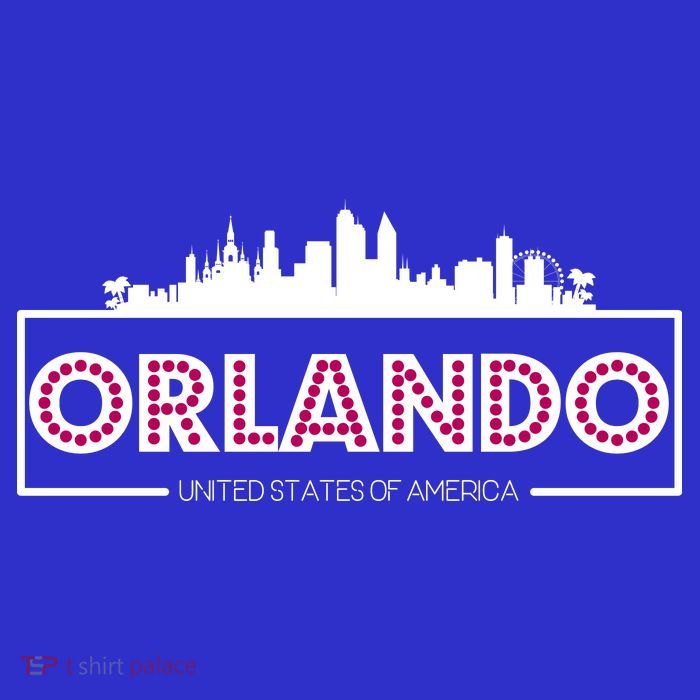 Retro Orlando City Skyline T-Shirt