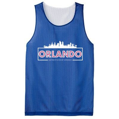 Retro Orlando City Skyline Mesh Reversible Basketball Jersey Tank