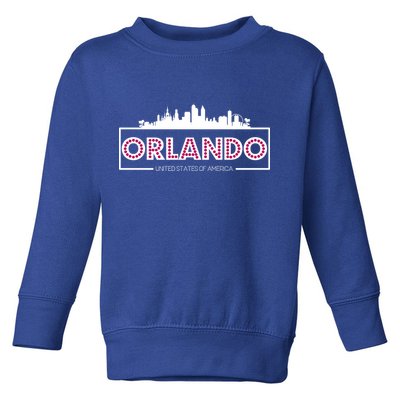 Retro Orlando City Skyline Toddler Sweatshirt