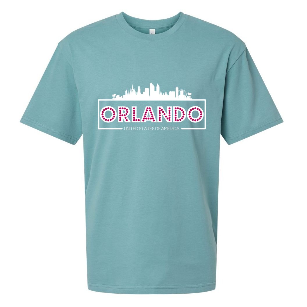 Retro Orlando City Skyline Sueded Cloud Jersey T-Shirt
