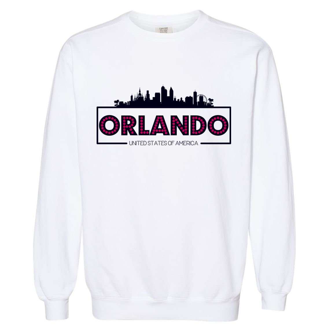 Retro Orlando City Skyline Garment-Dyed Sweatshirt