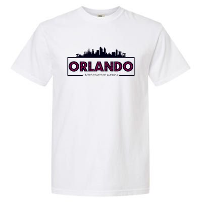 Retro Orlando City Skyline Garment-Dyed Heavyweight T-Shirt