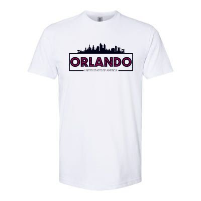 Retro Orlando City Skyline Softstyle CVC T-Shirt