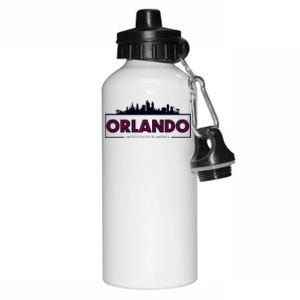 Retro Orlando City Skyline Aluminum Water Bottle