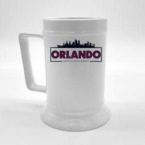 Retro Orlando City Skyline Beer Stein