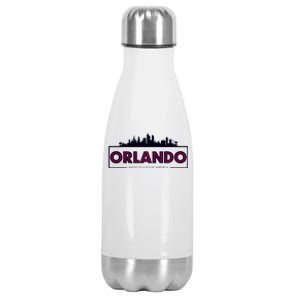 Retro Orlando City Skyline Stainless Steel Insulated Water Bottle