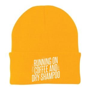 Running On Coffee And Dry Shampoo Knit Cap Winter Beanie