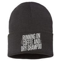 Running On Coffee And Dry Shampoo Sustainable Knit Beanie