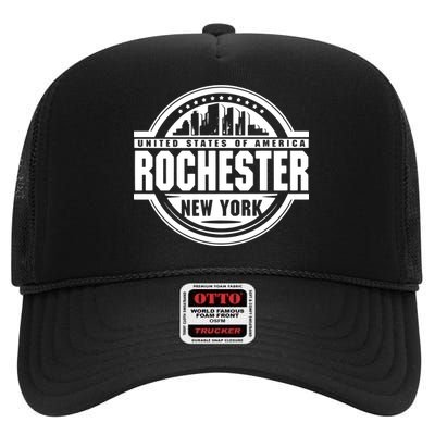 Rochester New York High Crown Mesh Back Trucker Hat