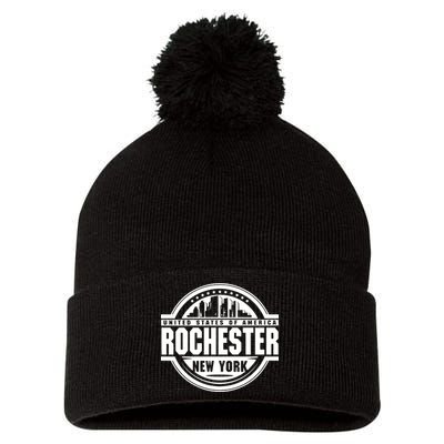 Rochester New York Pom Pom 12in Knit Beanie