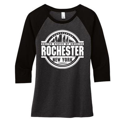 Rochester New York Women's Tri-Blend 3/4-Sleeve Raglan Shirt