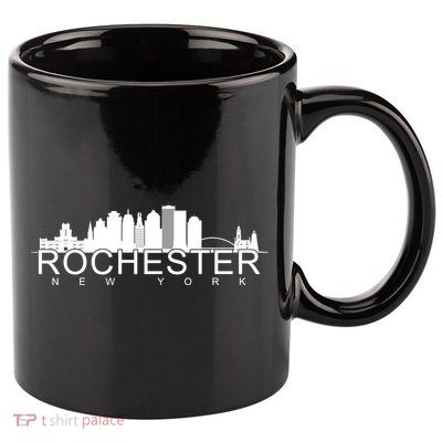 Rochester New York Skyline 11oz C Handle Ceramic Mug