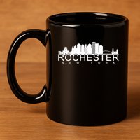 Rochester New York Skyline 11oz C Handle Ceramic Mug