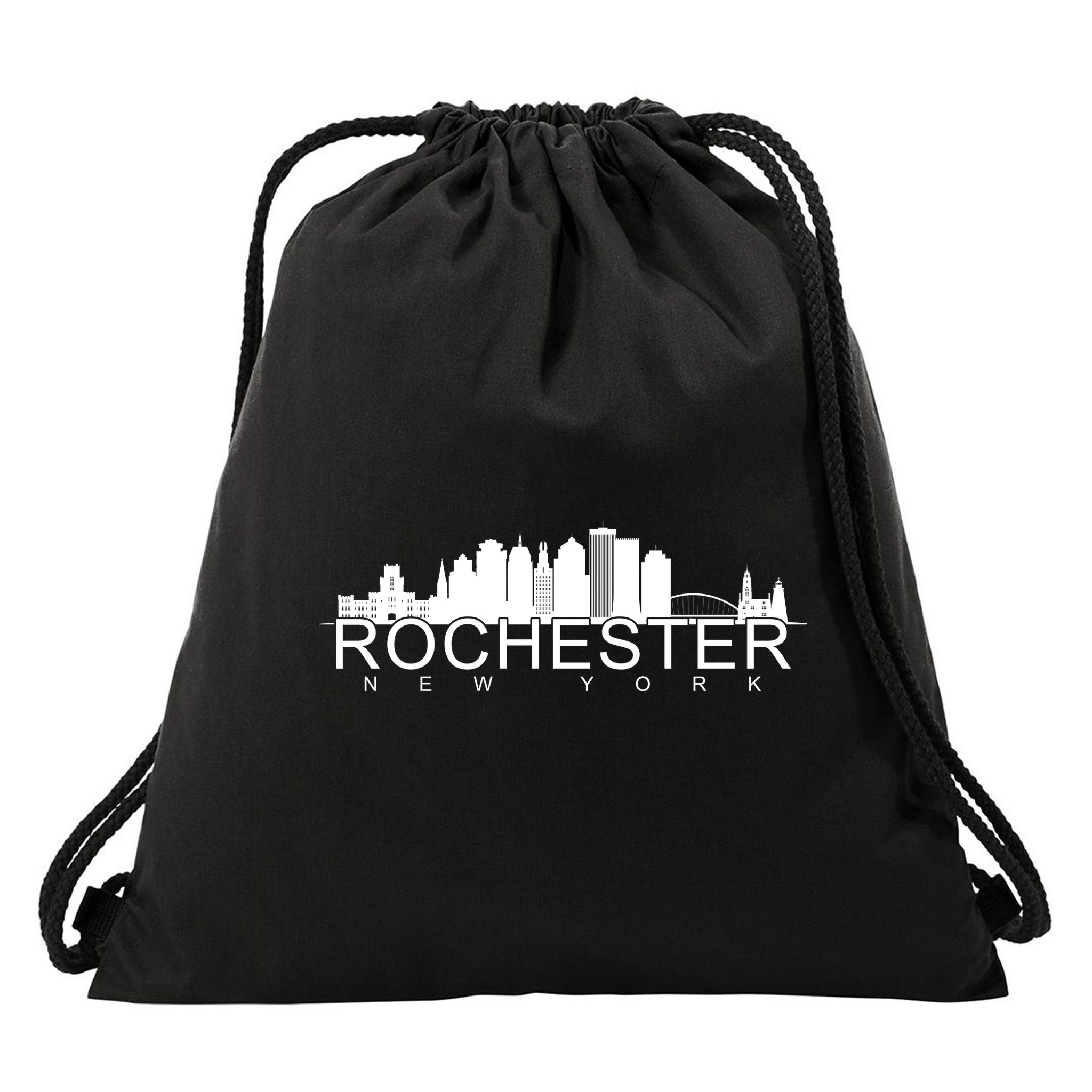 Rochester New York Skyline Drawstring Bag