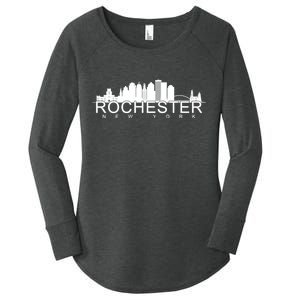 Rochester New York Skyline Women's Perfect Tri Tunic Long Sleeve Shirt