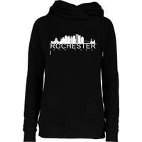 Rochester New York Skyline Womens Funnel Neck Pullover Hood