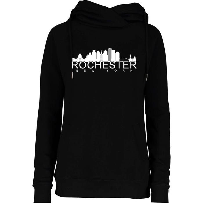 Rochester New York Skyline Womens Funnel Neck Pullover Hood