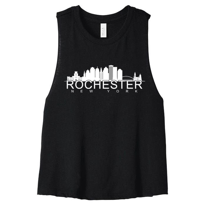 Rochester New York Skyline Women's Racerback Cropped Tank