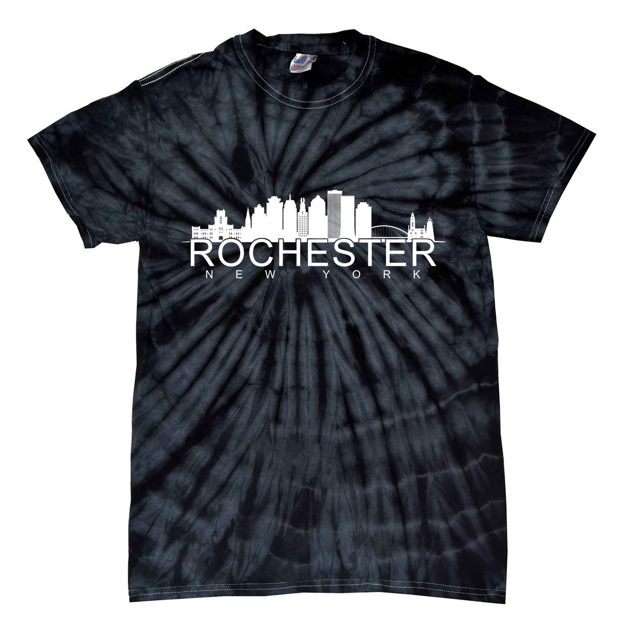 Rochester New York Skyline Tie-Dye T-Shirt