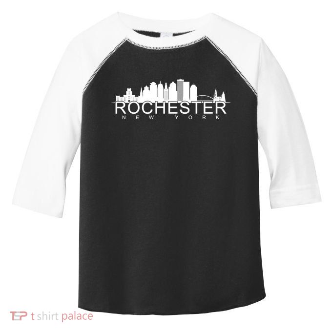 Rochester New York Skyline Toddler Fine Jersey T-Shirt
