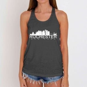 Rochester New York Skyline Women's Knotted Racerback Tank