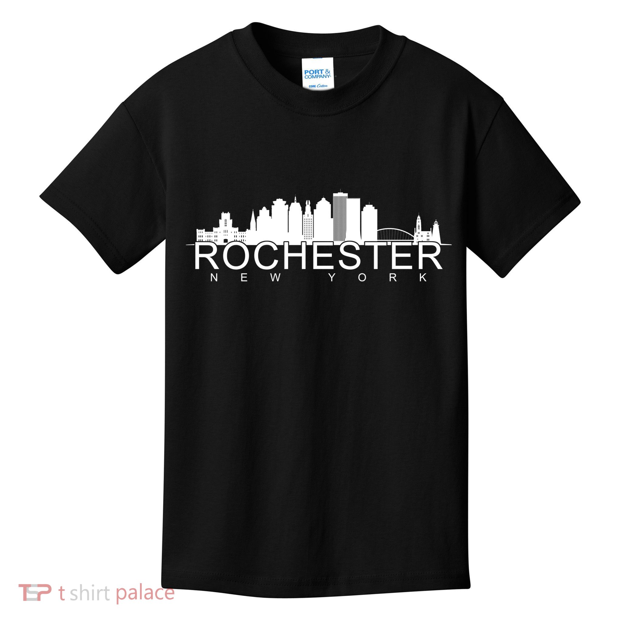 Rochester New York Skyline Kids T-Shirt