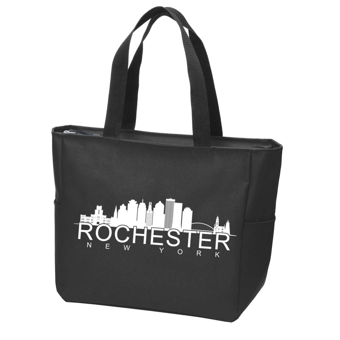 Rochester New York Skyline Zip Tote Bag