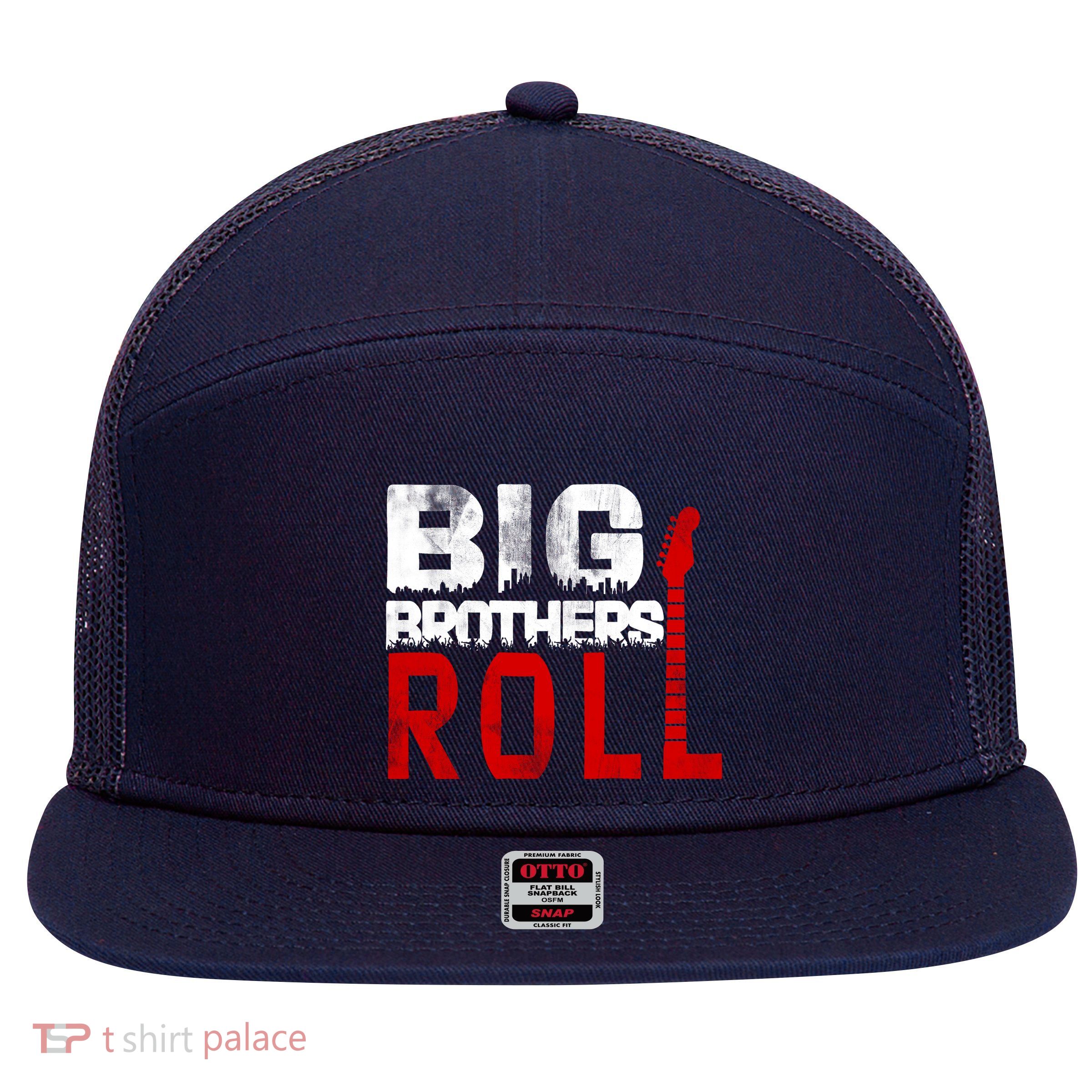 Rock And Roll Big Brothers 7 Panel Mesh Trucker Snapback Hat