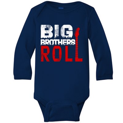 Rock And Roll Big Brothers Baby Long Sleeve Bodysuit