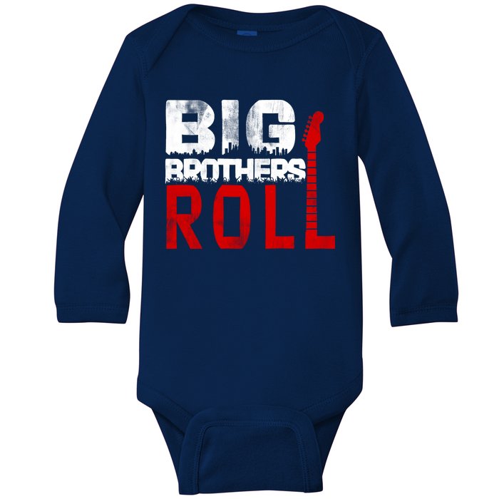 Rock And Roll Big Brothers Baby Long Sleeve Bodysuit