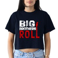 Rock And Roll Big Brothers Women's Crop Top Tee