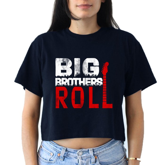 Rock And Roll Big Brothers Women's Crop Top Tee