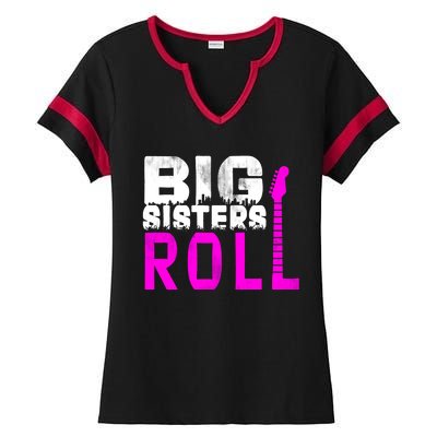 Rock And Roll Big Sisters Ladies Halftime Notch Neck Tee