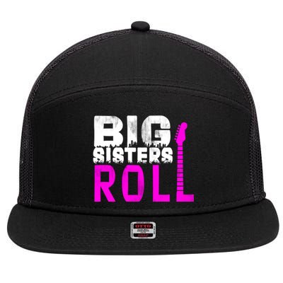 Rock And Roll Big Sisters 7 Panel Mesh Trucker Snapback Hat