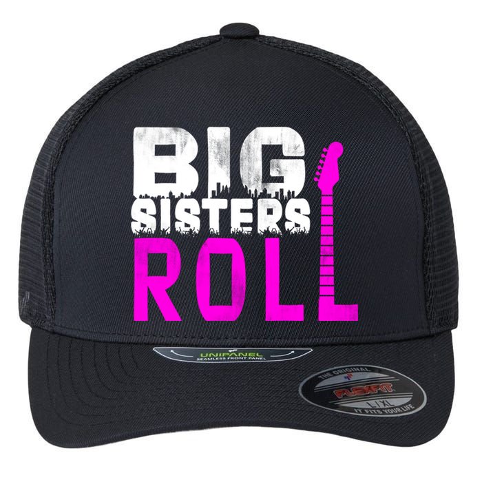 Rock And Roll Big Sisters Flexfit Unipanel Trucker Cap