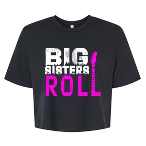 Rock And Roll Big Sisters Bella+Canvas Jersey Crop Tee