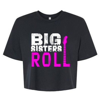 Rock And Roll Big Sisters Bella+Canvas Jersey Crop Tee