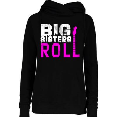 Rock And Roll Big Sisters Womens Funnel Neck Pullover Hood