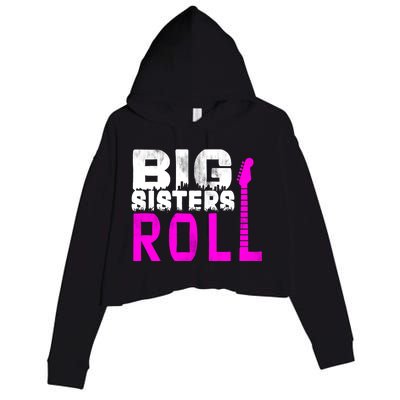 Rock And Roll Big Sisters Crop Fleece Hoodie