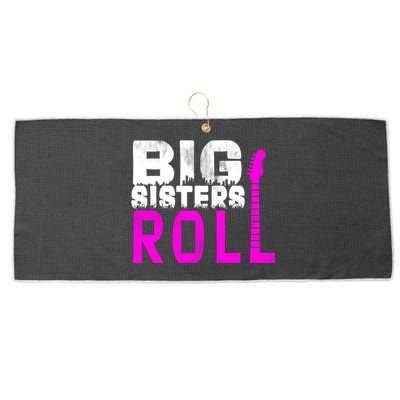 Rock And Roll Big Sisters Large Microfiber Waffle Golf Towel