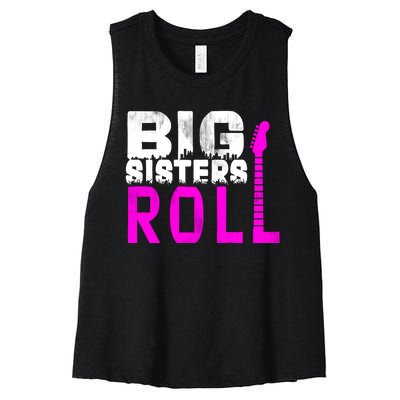 Rock And Roll Big Sisters Women's Racerback Cropped Tank