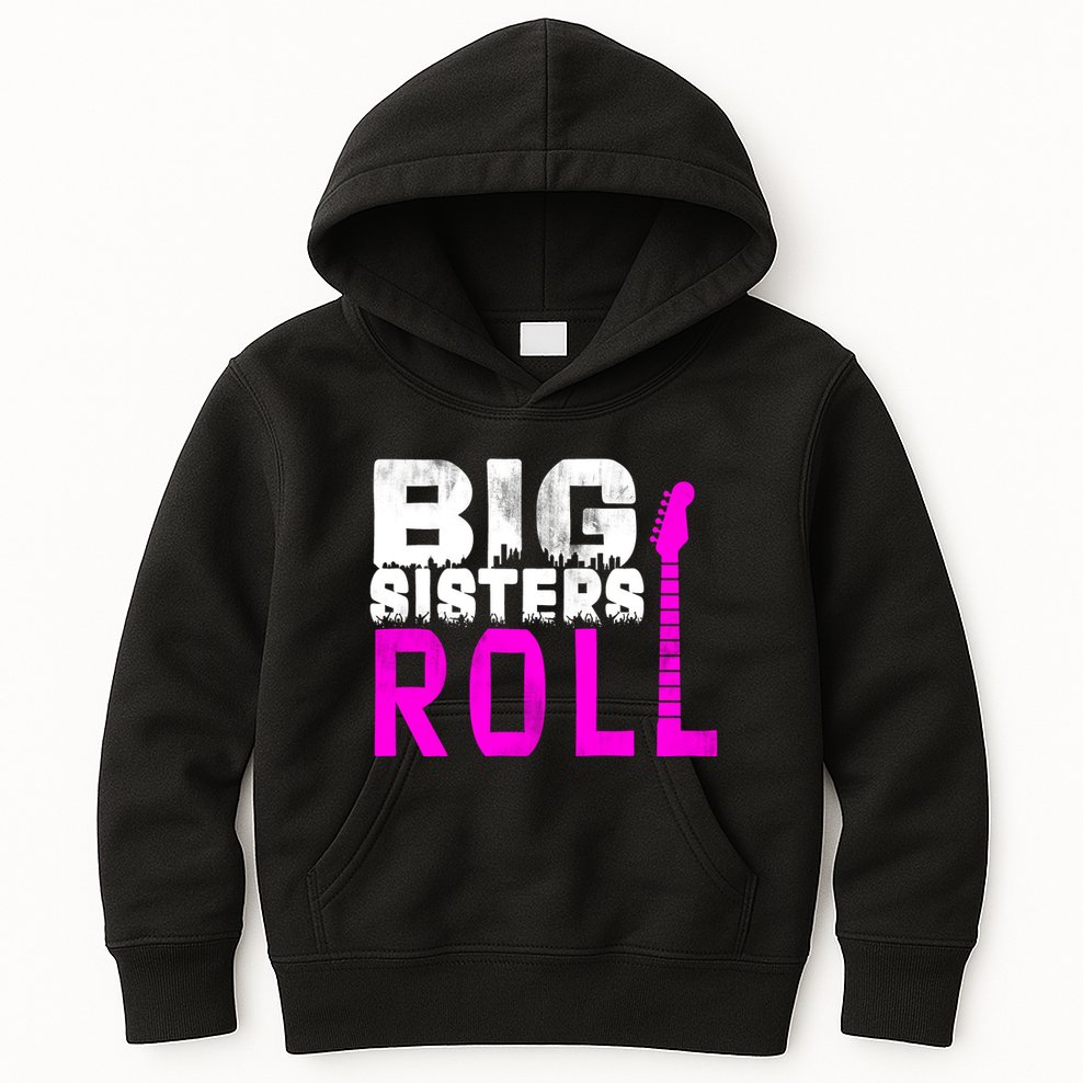 Rock And Roll Big Sisters Kids Hoodie