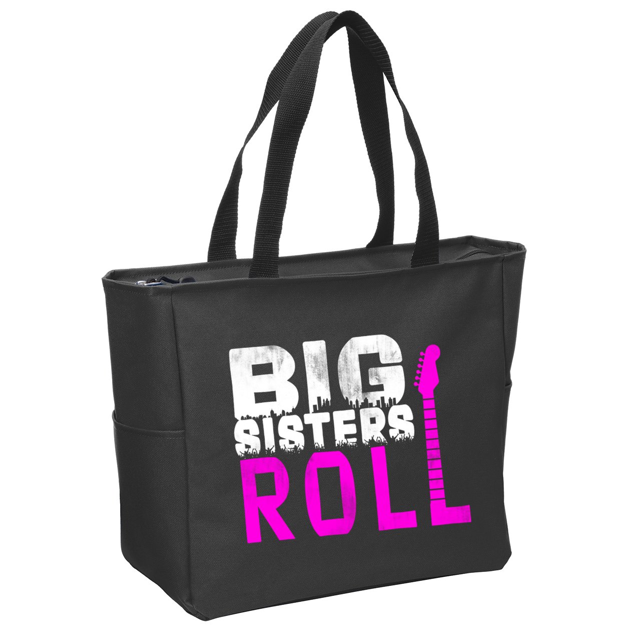 Rock And Roll Big Sisters Zip Tote Bag